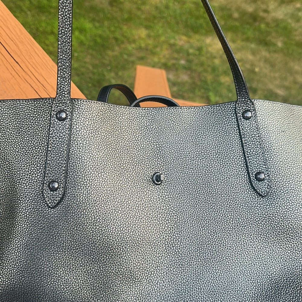 Coach gun metal Leather market Tote Bag - Picture 5 of 16